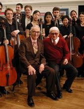 Dave with Alan Parisot and the Yale Cellos, March 2009