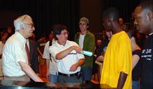 Dave with Emory University Students 2002