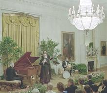 DBQ  state dinner for President Julio Maria Sanguinetti of Uruguay in East Room  1986