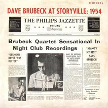 Dave Brubeck at Storyville 1954 - Philips LP release