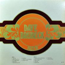 Dave Brubeck Pack 20  - LP back cover