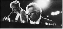 Dave Brubeck Trio with Gerry Mulligan. 

Image from concert program of Newport Jazz Festival, Mexico 1968. (Courtesy Pablo Prieto) 