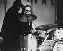 1967, Schaefer Music Festival, Central Park, NYC, Eugene Wright, Joe Morello (Courtesy Jan Lombardi)