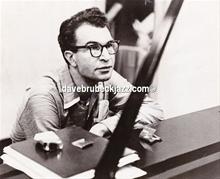 Image used by unknown newspaper in February 1957 - ' Dave Brubeck pauses between performances in the studio of Columbia Records'