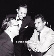 May 1960. Dave with Willis Conover and Leonard Feather, Baltimore 