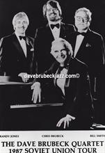 Dave Brubeck Quartet, 1987 Soviet Union Tour. Randy Jones, Chris Brubeck, Dave Brubeck and
Bill Smith