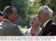 2001 - Dave, Iola and UOP President Donald Derosa
