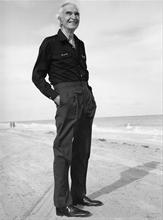 Image used in Vanity Fair, Dave walking beach in Florida 