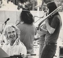 Dave with Chris and Perry Robinson in Central Park, New York, 1973.