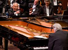 Dave with Joao Carlos Martins at Avery Fisher Hall, 2009 (Richard Perry New York Times)  