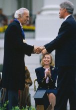 President Clinton presenting Dave with the National Medal of Arts on the White House Lawn, October 14 1994.