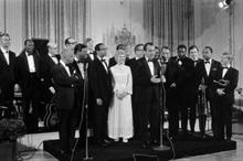 Dave with other Jazz legends and President Nixon during Duke Ellington's birthday celebrations at White House, April 29 1969.