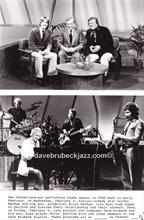 Promo for the TV show. 'Over Easy'.- circa 1979, with host Hugh Downs. Image on bottom shows Butch Miles, Dave, Chris Brubeck and Jerry Bergonzi. 
