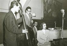 Frances Lynne, Norman Bates, Paul Desmond and Dave Brubeck, 1949