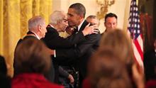 President Barack Obama greets Dave at The White House reception for Kennedy Award winners.