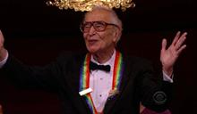 A proud Dave Brubeck acknowledging applause at the Awards Gala