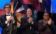 Matthew, Danny and Herbie Hancock congratulating Dave at the Awards Gala