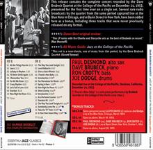 The Complete Jazz At The College Of The Pacific  - CD back